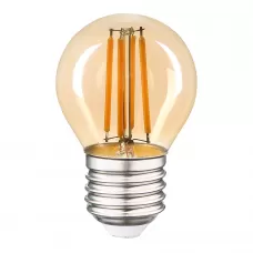 Лампа светодиодная золотое стекло GLDEN-G45S-15-230-E27-4500, 4500 К, GENERAL