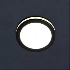 Светильник светодиодный встраиваемый круг черный GLP-DECO-R2-7BT-IP40-4-BL