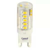 Лампа светодиодная капсульная GLDEN-G9-5-P-220-2700, G-9, 2700 К GENERAL
