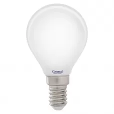 Лампа светодиодная филамент GLDEN-G45S-M-7-230-E14-6500, E-14, 6500 К GENERAL