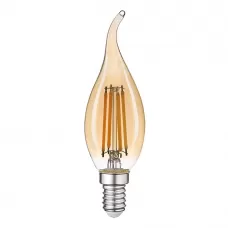 Лампа светодиодная филамент GLDEN-CWS-7-230-E14-2700, E-14, 2700 К, золотая GENERAL