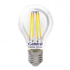 Лампа светодиодная филамент GLDEN-A60S-DEM-13-230-E27-2700, E-27, 2700 К GENERAL