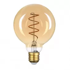 Лампа светодиодная золотая спираль GLDEN-G95SS-8-230-E27-2700, E27, 2700 К, GENERAL
