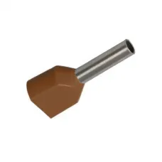 Наконечник-гильза НГИ2 GNGI-E2-2x1,5-8 Коричневый, 100 штук, упаковка