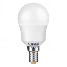 Лампа светодиодная стандарт GLDEN-G45F-8-230-E14-2700, Е-14, 2700 К  GENERAL