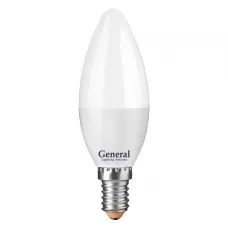 Лампа светодиодная  GENERAL Стандарт GLDEN-CF-15-230-E14-4500, E-14, 4500 К GENERAL