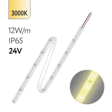 FL-Strip 2835- SW60-WW 12.0W/m 3000K DC-24V  IP65 10*5000mm   1250lm/m