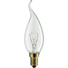 Deco CL 40W E14 230V BXS35  (свеча на ветру-прозрачн.) PHILIPS - лампа