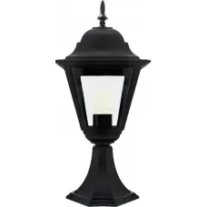 Светильник садово-парковый Feron 4204/PL4204 четырехгранный на постамент 100W E27 230V, черный