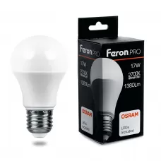 Лампа светодиодная Feron.PRO LB-1017 Шар E27 17W 2700K
