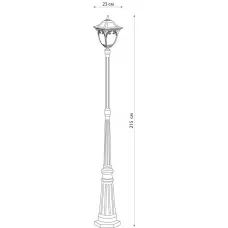 Светильник садово-парковый Feron PL4087 столб четырехгранный 100W E27 230V, черное золото