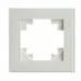 Рамка 1-местная для сенсорных механизмов, подсветки, стекло, STEKKER, GFR00-7001-01S, серия Катрин, белый