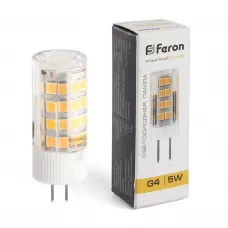 Лампа светодиодная Feron LB-432 G4 5W 2700K