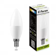 Лампа светодиодная Feron LB-970 Свеча E14 13W 4000K