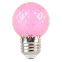Лампа светодиодная Feron LB-385 Шарик розовый прозрачный E27 1W 230V