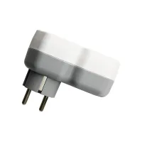 Разветвитель сетевой на 1 выход с/з STEKKER 250В, 16А, USB A+ Type C, 2,4А, PD, белый/серый, ADP16-16-20
