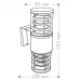 Светильник садово-парковый Feron DH0802, на стену вверх/вниз,  2*E27 230V, серый