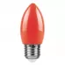 Лампа светодиодная Feron LB-376 свеча E27 1W красный
