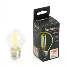 Лампа светодиодная Feron.PRO LB-1706 Шарик E27 960LM 6W 175-265V 2700K