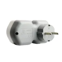 Разветвитель сетевой на 1 выход с/з STEKKER 250В, 16А, USB A+ Type C, 2,4А, PD, белый/серый, ADP16-16-20