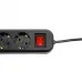 Удлинитель трехместный с/з с выключателем STEKKER HM03-31-05 3x0,75, 5м, серия Home (У10А-002), черный