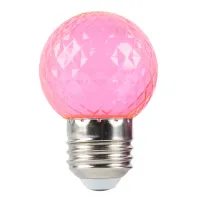 Лампа светодиодная Feron LB-385 Шарик розовый прозрачный E27 1W 230V