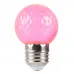 Лампа светодиодная Feron LB-385 Шарик розовый прозрачный E27 1W 230V Лампа светодиодная Feron LB-385 Шарик розовый прозрачный E27 1W 230V