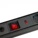 Сетевой фильтр 4-местный с/з STEKKER 3x1мм2, 1,8 м, 250В, 16А, серия Techno, HM22-41-02, черный