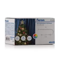 Светодиодная гирлянда Feron CL03 линейная 4м +1.5м 230V разноцветная c питанием от сети