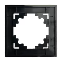 Рамка 1-местная, стекло, STEKKER GFR00-7001-05М, серия Катрин, черный матовый