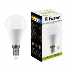 Лампа светодиодная Feron LB-750 Шарик E14 11W 4000K