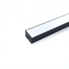 Профиль алюминиевый накладной "Линии света", черный, CAB257 FERON