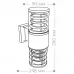 Светильник садово-парковый Feron DH0802, на стену вверх/вниз,  2*E27 230V, серый