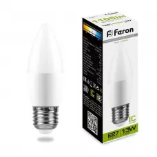 Лампа светодиодная Feron LB-970 Свеча E27 13W 4000K
