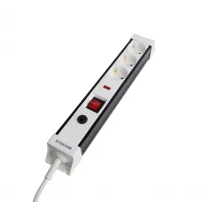 Сетевой фильтр 3-местный с/з STEKKER 3x1мм2, 3 м, 250В, 16А, серия Techno, HM22-31-03, белый