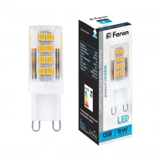 Лампа светодиодная Feron LB-432 G9 5W 6400K
