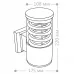 Светильник садово-парковый Feron DH0801, на стену вверх,  E27 230V, серый