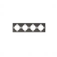 Рамка STEKKER, PFR00-5004-09 4-местная, серия Эмили, антрацит, soft touch