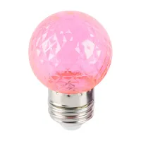 Лампа светодиодная Feron LB-385 Шарик розовый прозрачный E27 1W 230V