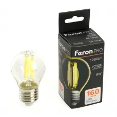 Лампа светодиодная Feron.PRO LB-1708 Шарик E27 1280LM 8W 175-265V 2700K