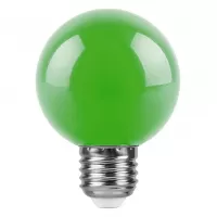 Лампа светодиодная Feron LB-371 Шар E27 3W зеленый