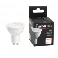 Лампа светодиодная Feron.PRO LB-1607 GU10 7W 6400K