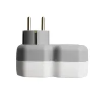Разветвитель сетевой на 1 выход с/з STEKKER 250В, 16А, USB A+ Type C, 2,4А, PD, белый/серый, ADP16-16-20