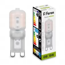 Лампа светодиодная Feron LB-430 G9 5W 4000K