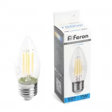 Лампа светодиодная Feron LB-66 Свеча E27 7W 6400K