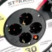 Удлинитель на катушке Stekker STD01-40-30 Standart 4 гнезда с/з ПВСбм 3*1, оранжевый, 16А, IP40, 30м