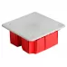 Коробка монтажная для сплошных стен, с крышкой, 92*92*45мм STEKKER EBX30-01-1-20-92, красный