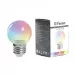 Лампа светодиодная Feron LB-37 Шарик прозрачный E27 1W RGB плавная смена цвета